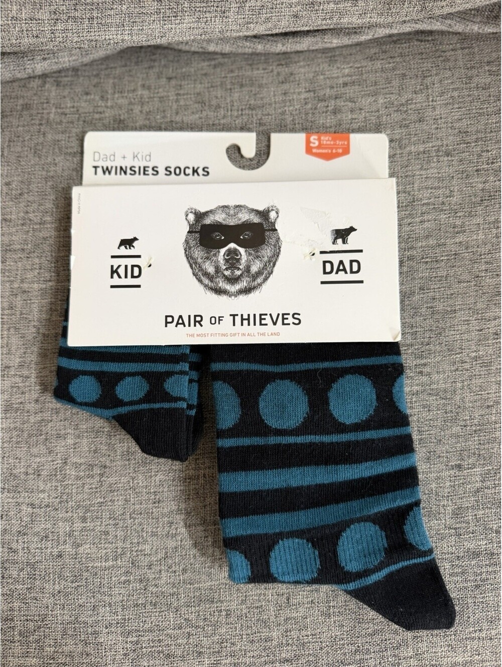 Pair of Thieves Dad + Kid Twinsies Cushioned Crew Socks Size Small New